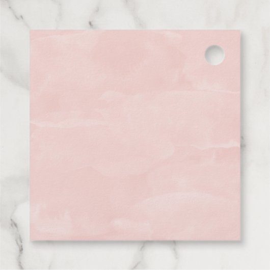 Gelassen Liebe Grow Hand gezeichnete Blume Hochzei Geschenkanhänger (Rückseite)