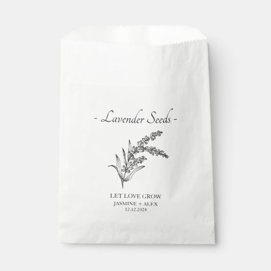 Gelassen Liebe Grow l Lavender Seeds Wedding Geschenktütchen (Vorderseite)