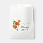 Gelassen Liebe Grow Marigold Seed Wedding Geschenktütchen (Vorderseite)