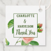 Gelassen Liebe Grow Pink Roses Blumenzehen Geschenkanhänger (Rückseite)