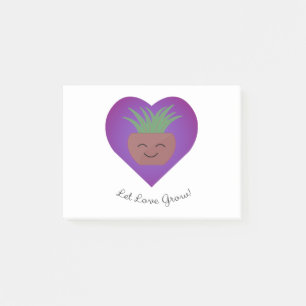 Gelassen Liebe Grow Potted Pflanze Post-it Klebezettel