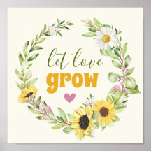 Gelassen Liebe Grow Romantic Sunflower Wildblume Z