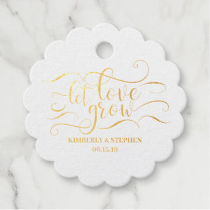 Gelassen Liebe Grow Wedding Geschenkanhänger