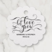 Gelassen Liebe Grow Wedding Geschenkanhänger (Rückseite)