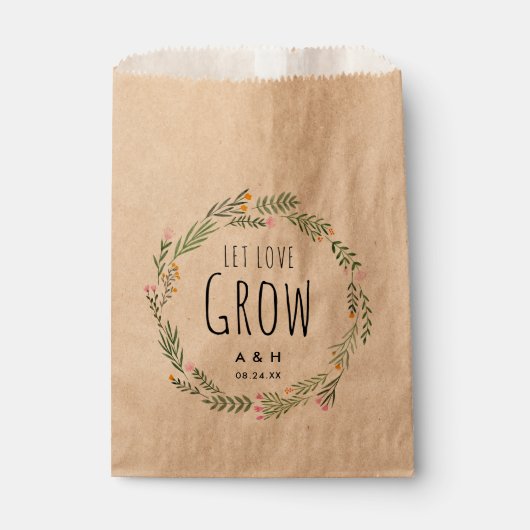 Gelassen Liebe Grow Wedding Seed Gefallen Packet G Geschenktütchen (Vorderseite)