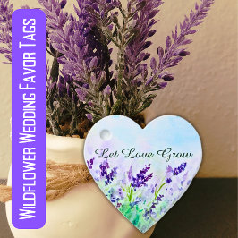 Gelassen Liebe Lila Wildblume Wasserfarbe Hochzeit Geschenkanhänger