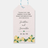 Gelassen Liebe Pflanze Geschenk Rosa Zitronen Dusc Geschenkanhänger (Rückseite)