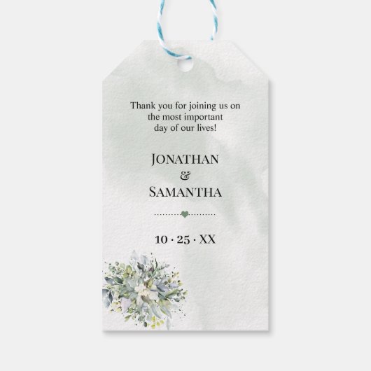 Gelassen Liebe Pflanze wachsen Geschenk Eukalyptus Geschenkanhänger (Rückseite)