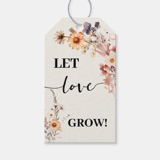 Gelassen Liebe Pflanze wachsen Geschenk Herbst Wil Geschenkanhänger (Vorderseite)