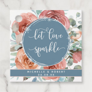 Gelassen Liebe Sparkle, Ätherischer Blumenzacker Geschenkanhänger