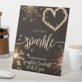 Gelassen Liebe Sparkle Custom Wedding Sockelschild (In Situ)