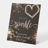 Gelassen Liebe Sparkle Custom Wedding Sockelschild (Vorderseite)