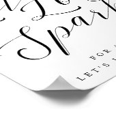 Gelassen Liebe Sparkle Elegantes kalligraphisches Poster (Ecke)