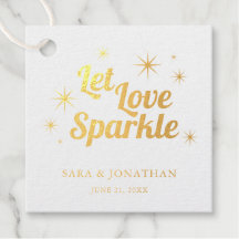 Gelassen Liebe Sparkle Gold Foil Absenden