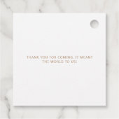 Gelassen Liebe Sparkle, Moderne Gold und Weiß Geschenkanhänger (Rückseite)