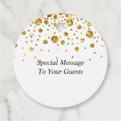 Gelassen Liebe Sparkle Moderne Goldene Hochzeit Geschenkanhänger (Rückseite)