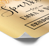 Gelassen Liebe Sparkle Modernes Gold abschicken Ho Poster (Ecke)