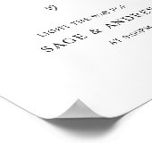 Gelassen Liebe Sparkle Sparkler Hochzeit abschicke Poster (Ecke)