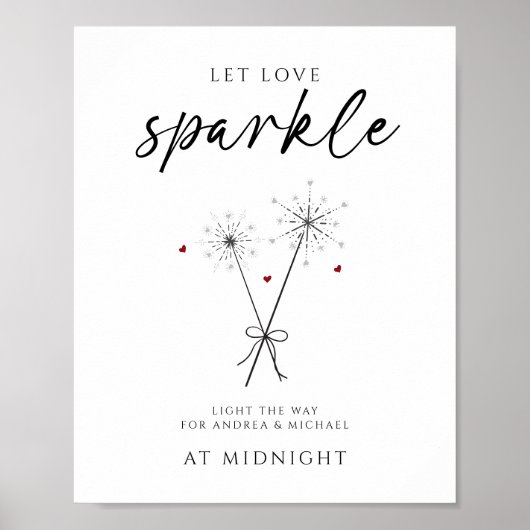 Gelassen Liebe Sparkle - Sparkler Sendoff Lässig H Poster (Vorne)