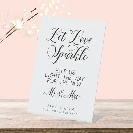 Gelassen Liebe Sparkle, Wedding Sparkler Sign Sockelschild