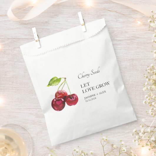 Gelassen Liebe wachsen | Cherry Seed Gastgeschenk Geschenktütchen (Ausgeschnitten)