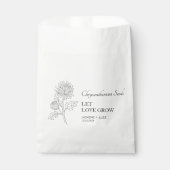 Gelassen Liebe wachsen Chrysanthemum Seed Wedding Geschenktütchen (Vorderseite)