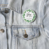 Gelassen Liebe wachsen Eukalyptus Wreath Sage Gree Button (Beispiel)