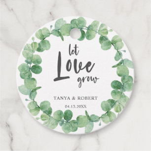 Gelassen Liebe wachsen Eukalyptus Wreath Sage Gree Geschenkanhänger