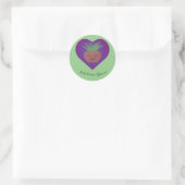 Gelassen Liebe wachsen Fern Runder Aufkleber (Tasche)