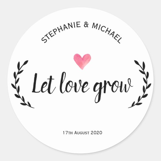 Gelassen Liebe wachsen Gutes Aufkleber (Vorderseite)