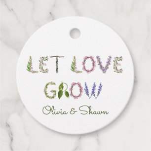 Gelassen Liebe wachsen Hochzeit Bridal Blume Samen Geschenkanhänger