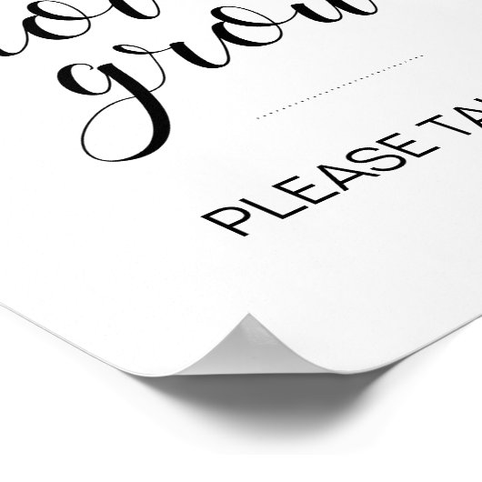 Gelassen Liebe wachsen Hochzeit Pflanze Botanische Poster (Ecke)