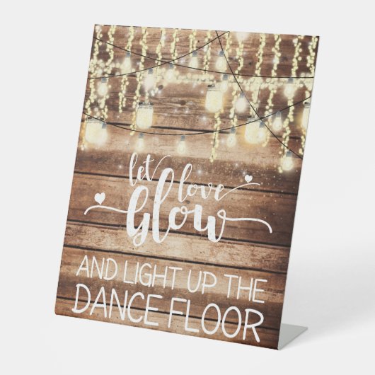 Gelassen Liebe wachsen Hochzeitszeichen Sockelschild (Vorderseite)