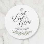 "Gelassen Liebe wachsen" moderne Kalligraphie rust Geschenkanhänger (Vorderseite)