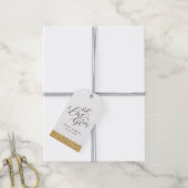 "Gelassen Liebe wachsen" moderne kalligraphische G Geschenkanhänger (Mit Garn)