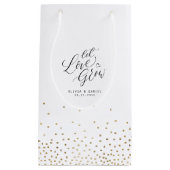 "Gelassen Liebe wachsen" moderne kalligraphische G Kleine Geschenktüte (Vorderseite)