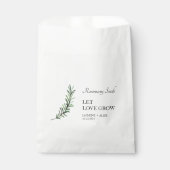 Gelassen Liebe wachsen | Rosemary Seed Gastgeschen Geschenktütchen (Vorderseite)