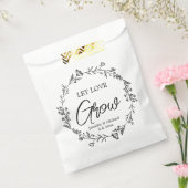 gelassen Liebe wachsen schwarz-weiß botanischen Ho Geschenktütchen (Versiegelt)