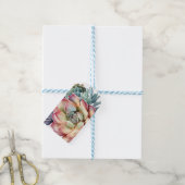 "Gelassen Liebe wachsen" Sukkulente Hochzeitstiftm Geschenkanhänger (Mit Garn)