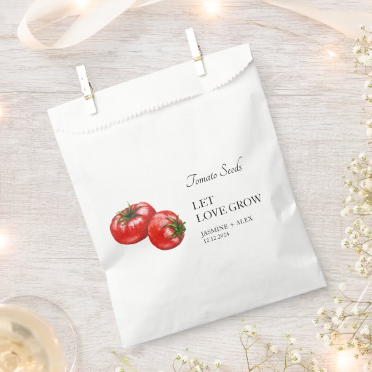 Gelassen Liebe wachsen | Tomatensamen-Gastgeschenk Geschenktütchen (Ausgeschnitten)