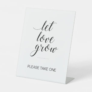 Gelassen Liebe wächst Hochzeit botanische Favorite Sockelschild