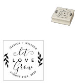 Gelassen Liebe wächst Moderner Rundschreiben und R Gummistempel (Stempel)