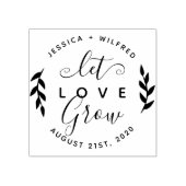 Gelassen Liebe wächst Moderner Rundschreiben und R Gummistempel (Prägung)