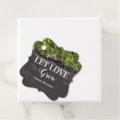 Gelassen Liebe wächst rustikale Waldhochzeit Geschenkanhänger (Beispiel)