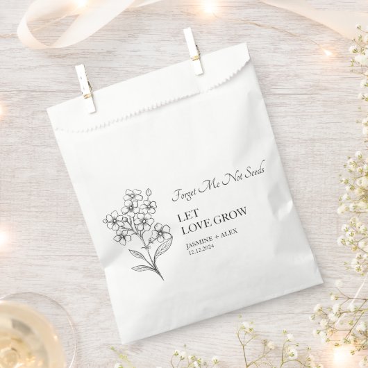 Gelassen Liebe wächst Vergessen Sie mir nicht Gast Geschenktütchen (Ausgeschnitten)