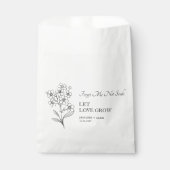 Gelassen Liebe wächst Vergessen Sie mir nicht Gast Geschenktütchen (Vorderseite)