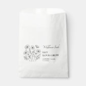 Gelassen Liebe Wildblume Saatgut Hochzeit wachsen Geschenktütchen (Vorderseite)