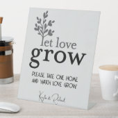 Gelassen Liebe wird maßgeschneiderte Hochzeit Sockelschild (In Situ)