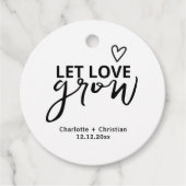 Gelassen Liebe wird Minimalistisch Hochzeit Geschenkanhänger (Vorderseite)