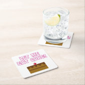 Gelassen mir essen Sie Kuchen Rechteckiger Pappuntersetzer (Vor Ort)